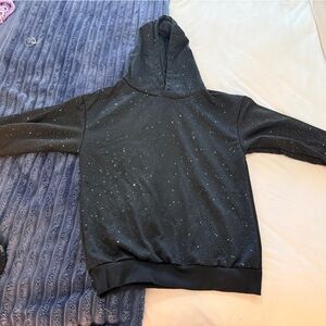 Pink Laura viral Black glitter Speckled Hoodie